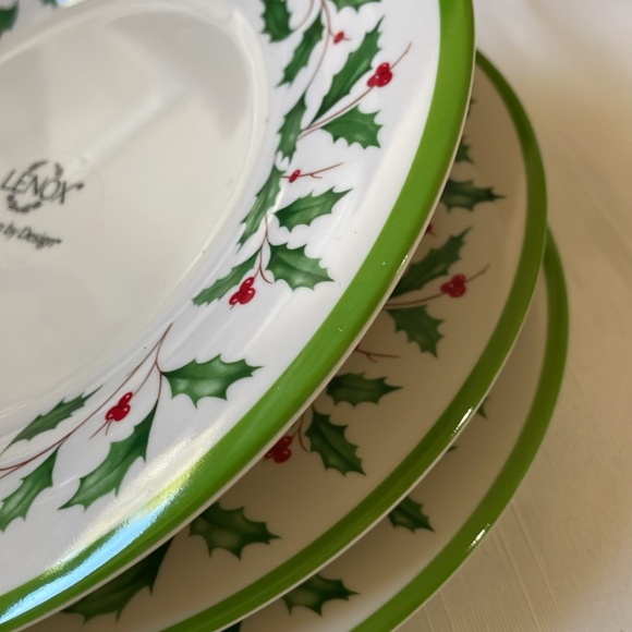 NWT LENOX Holiday 3 pc set Melamine Accent Plates 8” - Picture 11 of 11